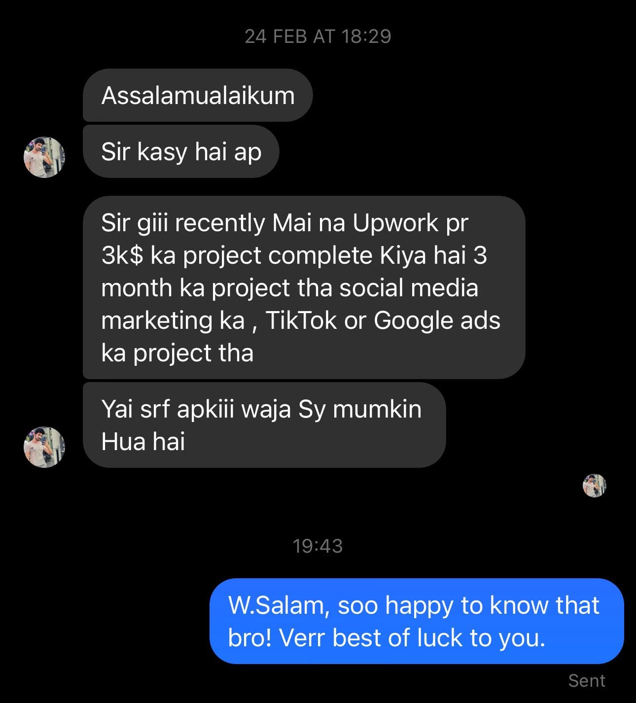 $3,000 Upwork project completed