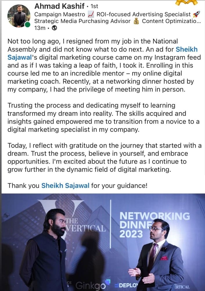 Resigned from govt job — digital marketer now